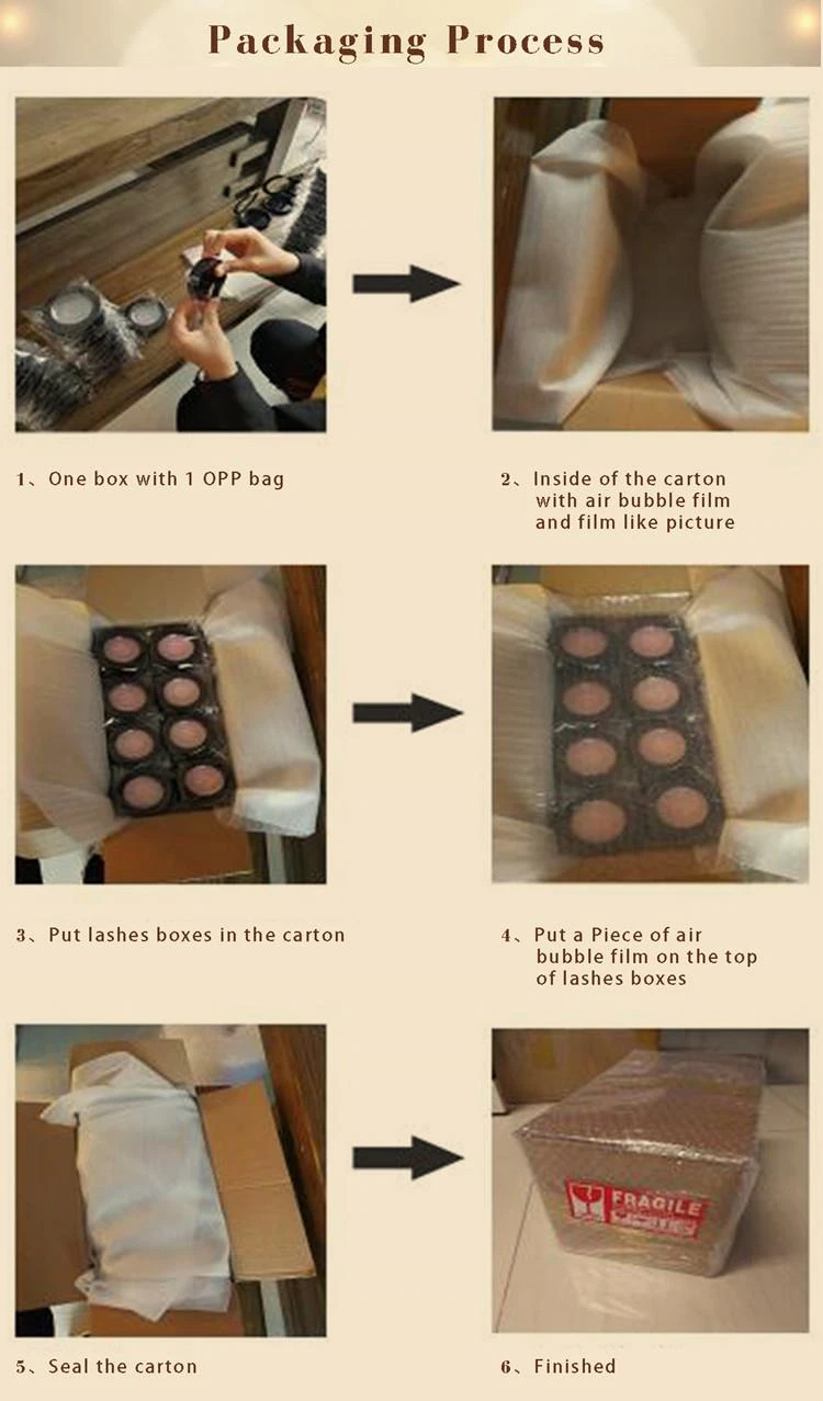 Packaging Eyelash Box Lash Custom Lahes Private Label Round Vender Mink Eyelashes Vendor