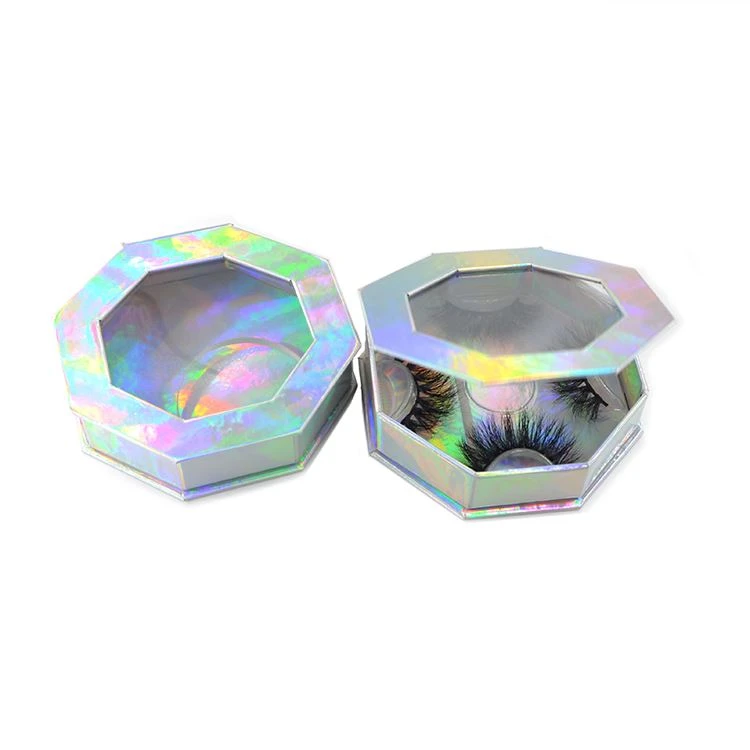 New lashes boxes octagonal shape front view