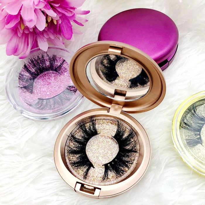 Aluminum round eyelash case-04