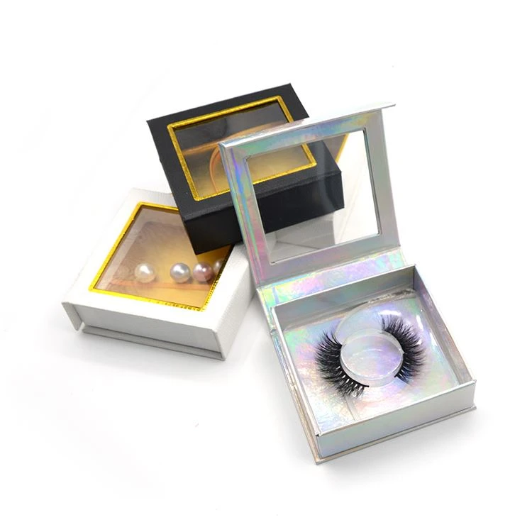 holographic square eyelash box with window-2