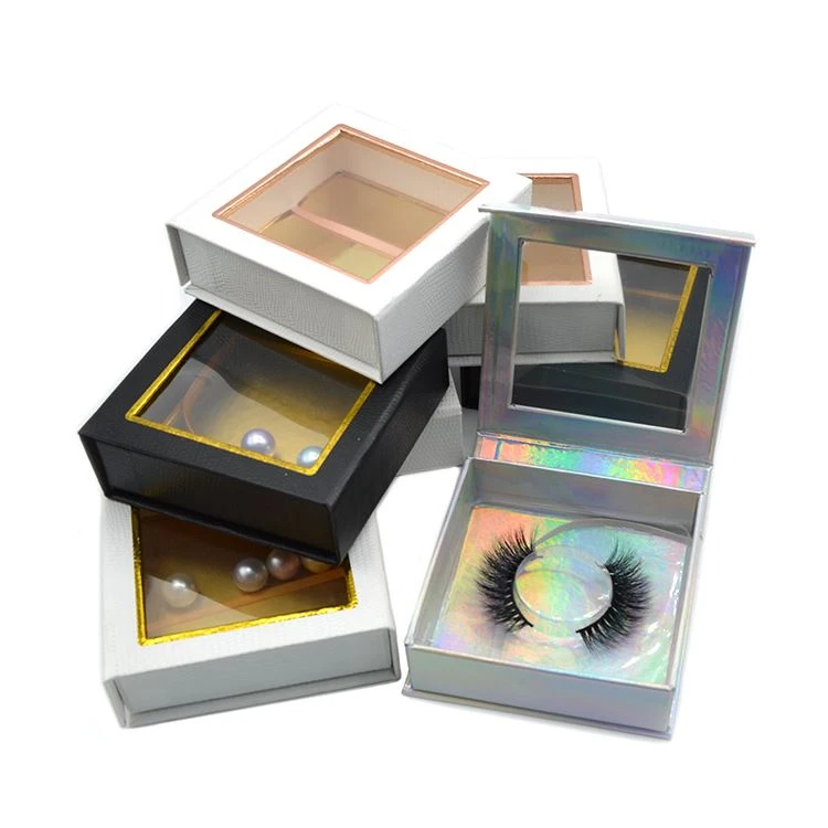 holographic square eyelash box with window-3
