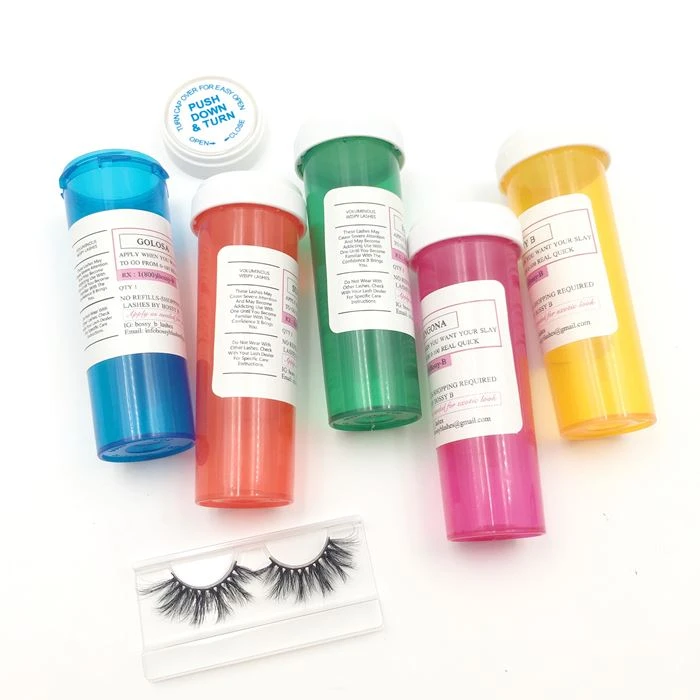 2020 new product custom eyelash box custom eyelash box Pill bottle lash (4) 2020 new product custom eyelash box custom eyelash box Pill bottle lash (4)
