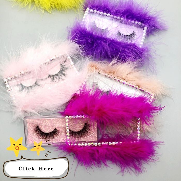 lash box with fur Glitter Bling diamonds Lash Box