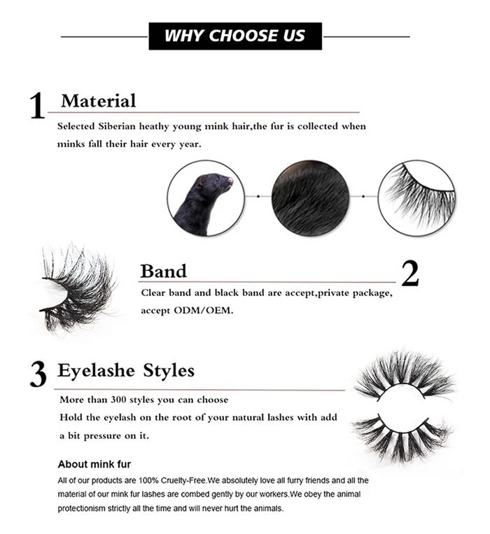 Eyelash material Eyelash material