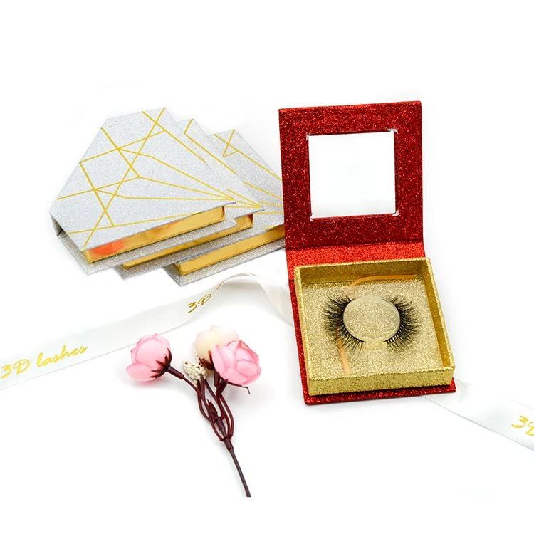 red square eyelash box with window-3