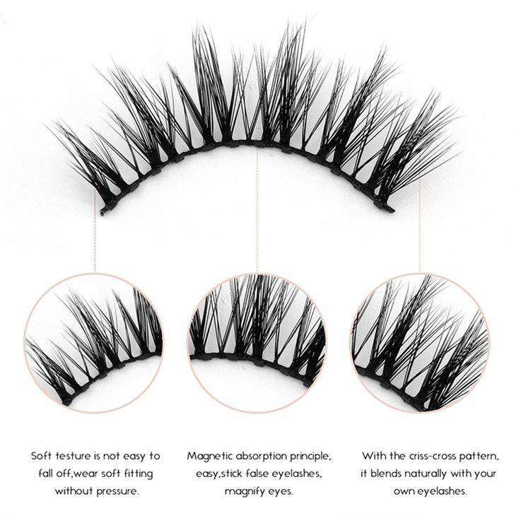 Onlycanas False Magnetic Eyelashes Private Label With Eyelash Adhesive Full Strip Lash Vendors
