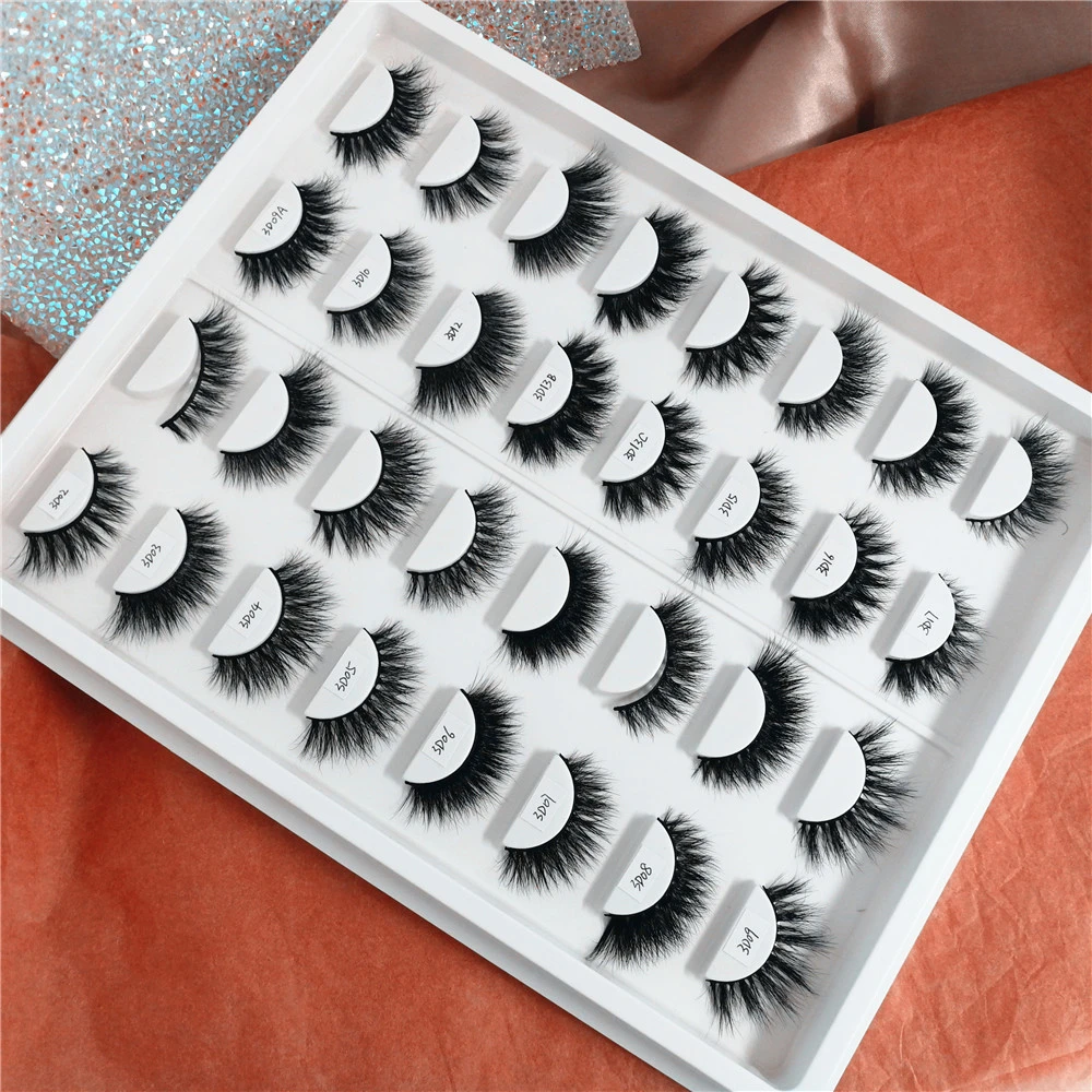 Mink Eyelashes Handcrafted 3D Box Light Crossed Cluster False Wholesale Lash Vendors