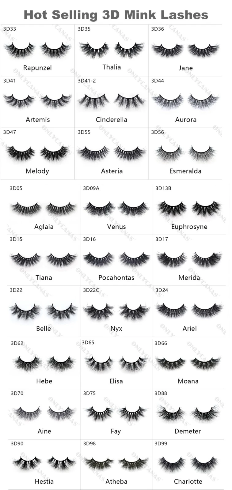 Mink Lash 3D Eyelash Custom Package Light Eye Popular 10D Full Fluffy 100% Cruelty-Free Lashes Factory