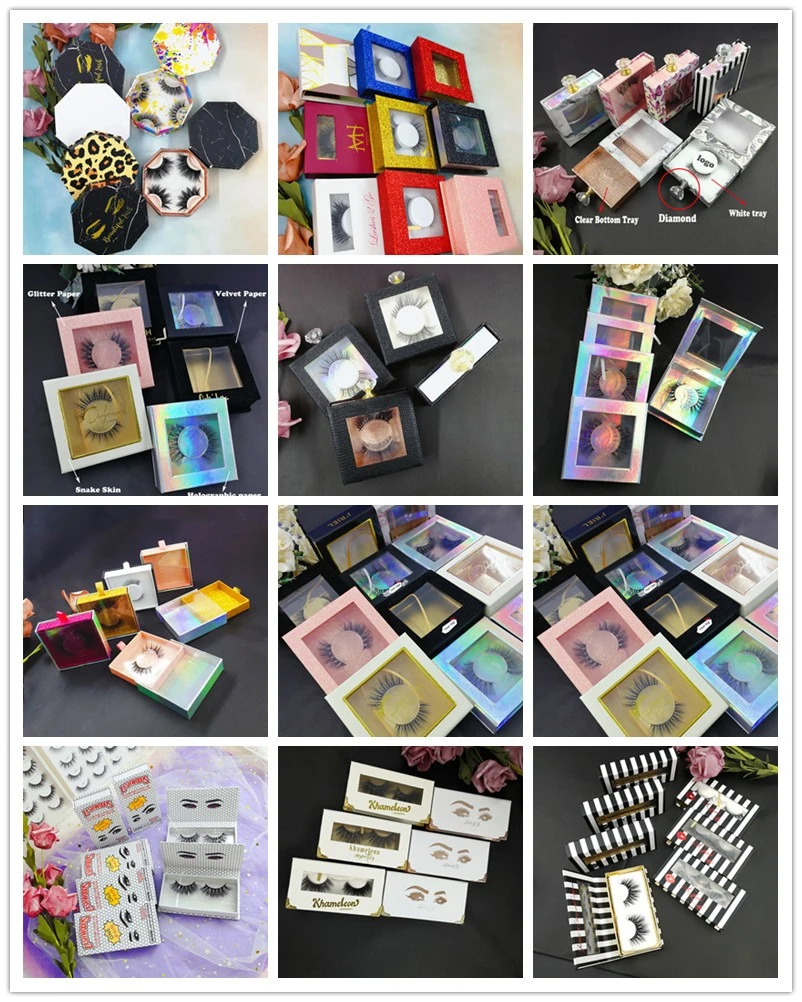 Lash Eyelash Packaging Mink Package Lashes With Box Brand Label Case Lahes Wholesale Manufacturer