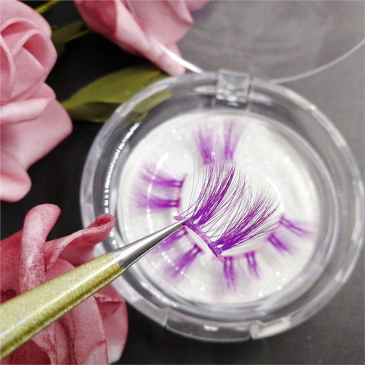 Color Colored False Wholesale Pre-Cut Eyelashes