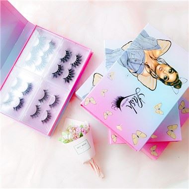 Customized 8 Pairs Eyelash Packaging